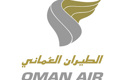 Oman airways official logo. they logo picture silver with golden color