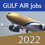 Font written on Gulf air jobs 2022 with a gulfair plane