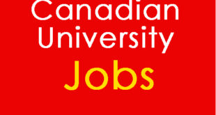 Canadian university jobs in Red background