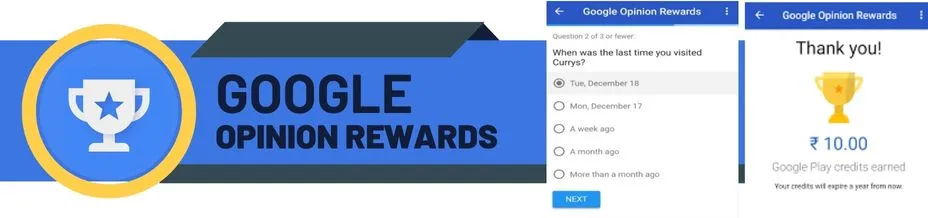 Google opinion rewards - Offered by Google LLC- A survey platform- Get google play credits earned- Money from online- ukmus.com