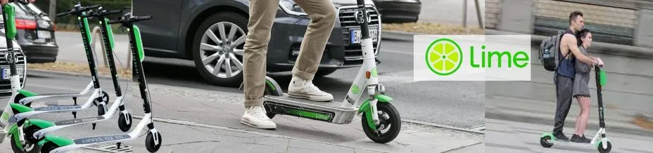Lime Scooter- lime logo- parked lime scooter- lime scooter parttime worker help a girl to reach her destiny- ukmus.com